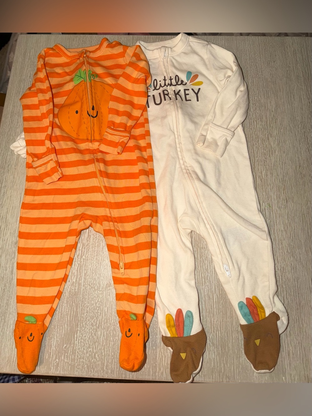 Old Navy Halloween and Thanksgiving Sleeper Bundle of 2 size 6-9 months